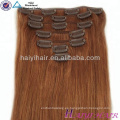 Alibaba Best Selling Products Rubio color ruso Remy Hair Clip en la extensión del pelo